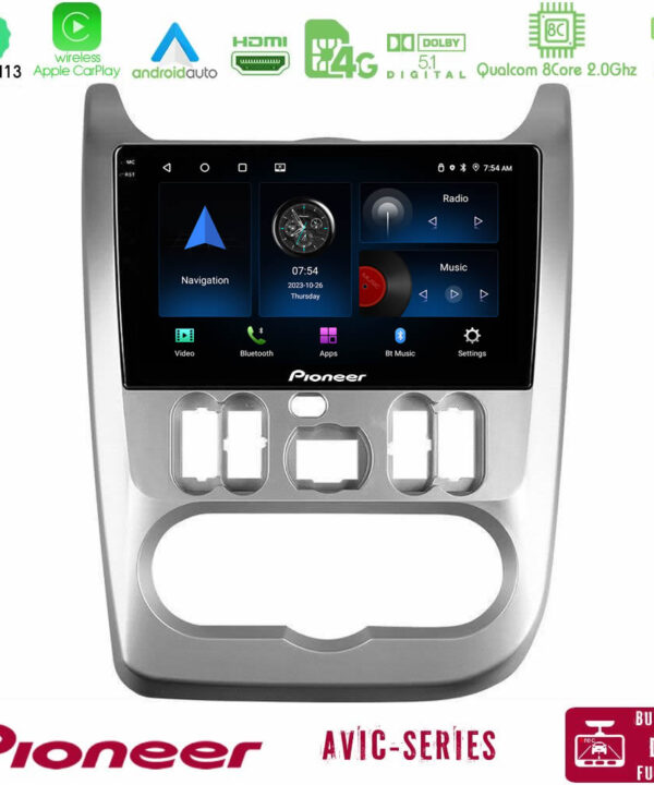 Kimpiris - Pioneer AVIC 8Core Android13 4+64GB Dacia Duster/Sandero/Logan Navigation Multimedia Tablet 9"