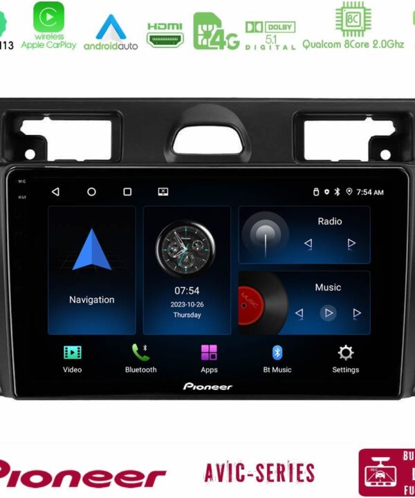 Kimpiris - Pioneer AVIC 8Core Android13 4+64GB Ford Fiesta/Fusion Navigation Multimedia Tablet 9"