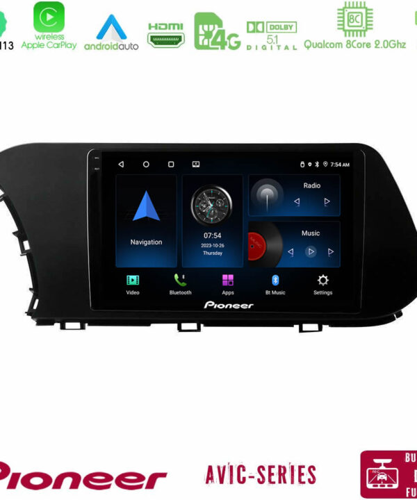 Kimpiris - Pioneer AVIC 8Core Android13 4+64GB Hyundai i20 2021-2024 Navigation Multimedia Tablet 9"