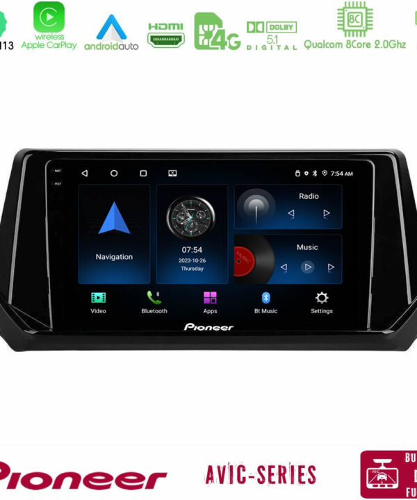 Kimpiris - Pioneer AVIC 8Core Android13 4+64GB Peugeot 208 2019-2023 Navigation Multimedia Tablet 9"