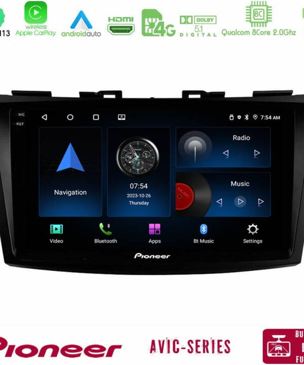 Kimpiris - Pioneer AVIC 8Core Android13 4+64GB Suzuki Swift 2011-2016 Navigation Multimedia Tablet 9"