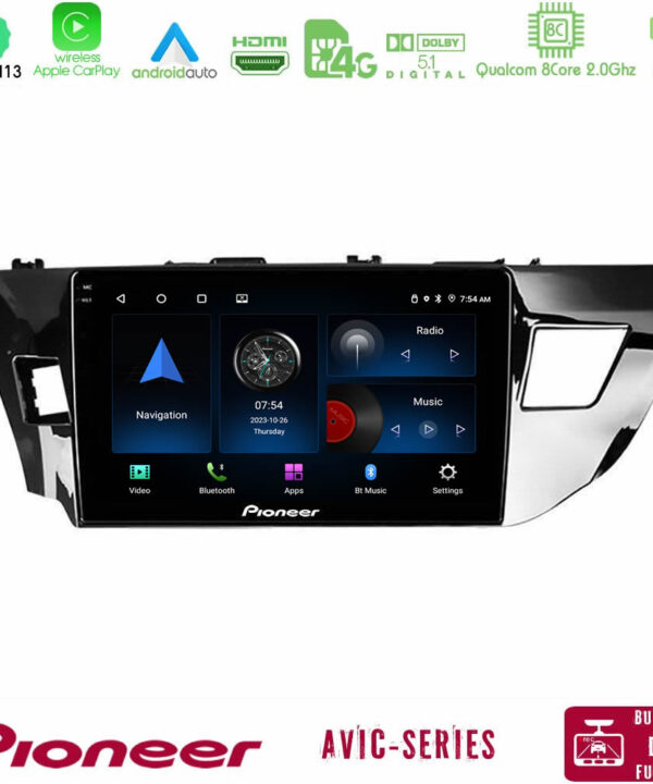 Kimpiris - Pioneer AVIC 8Core Android13 4+64GB Toyota Corolla 2014-2016 Navigation Multimedia Tablet 9"