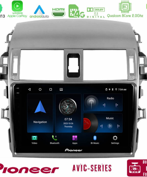 Kimpiris - Pioneer AVIC 8Core Android13 4+64GB Toyota Corolla 2008-2010 Navigation Multimedia Tablet 9"