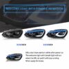 Φανάρια Set Για Vw Golf VΙ 6 08 12 Mk8 Golf Look Dynamic Start DRL amp Φλας Μαύρα Full Led Με Μοτέρ VLand 16