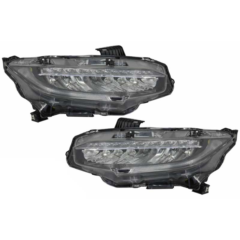FULL LED ΓΙΑ HONDA CIVIC MK10 FCFK 2016 ΜΕ ΔΥΝΑΜΙΚΗ ΕΝΔΕΙΞΗ ΦΛΑΣ 2ΤΜΧ 10