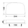 48 LED 7 λειτουργιών 1224V 149 x 244 x 48 mm 6