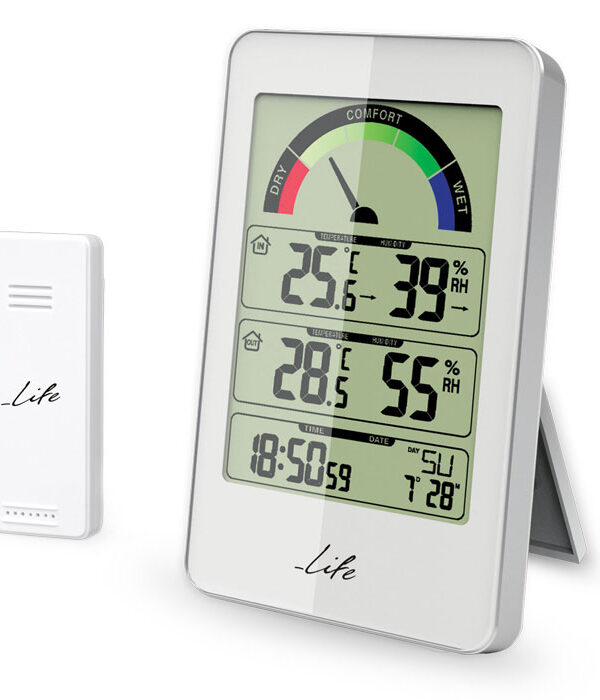 ρολόι ξυπνητήρι με οθόνη LCD θερμόμετρο εσωτερικού χώρου και ημερολόγιο. LIFE 6